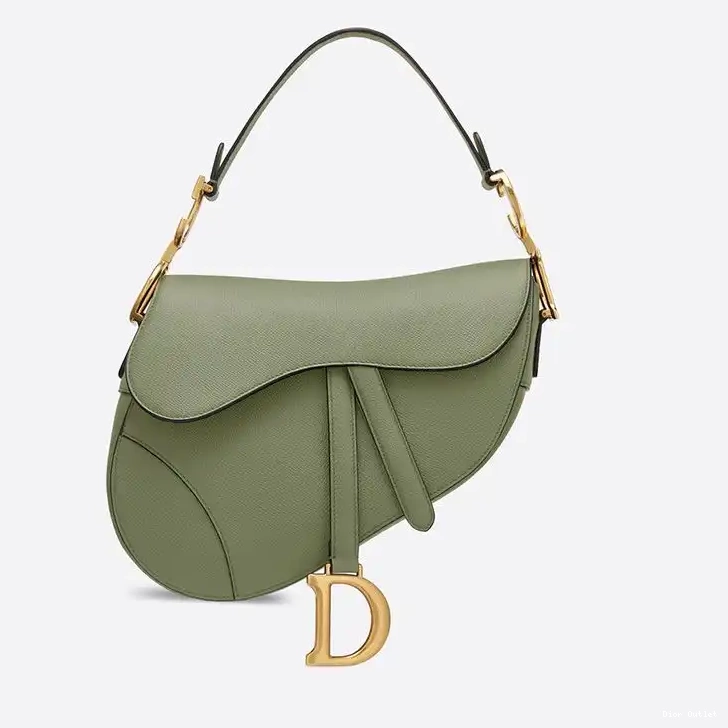 Saddle Green Grained Calfskin Bag Dior 0506